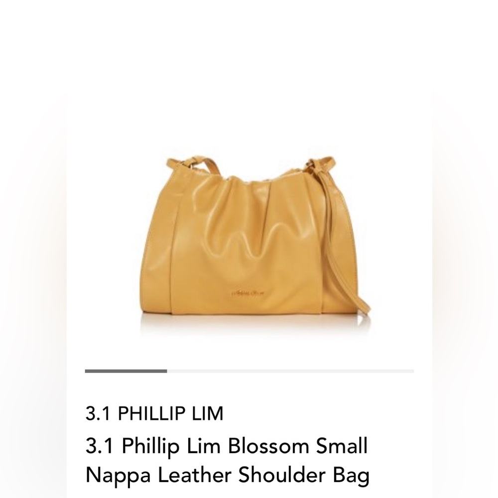 3.1 Phillip Lim BLOSSOM Sm Nappa Leather SHLDR Bag.Butterscotch/Gold.Minor Flaw